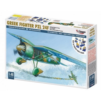 PZL P.24F GREEK FIGHTER WITH 20mm OERLIKON - 1/48 SCALE - MIRAGE HOBBY 481007